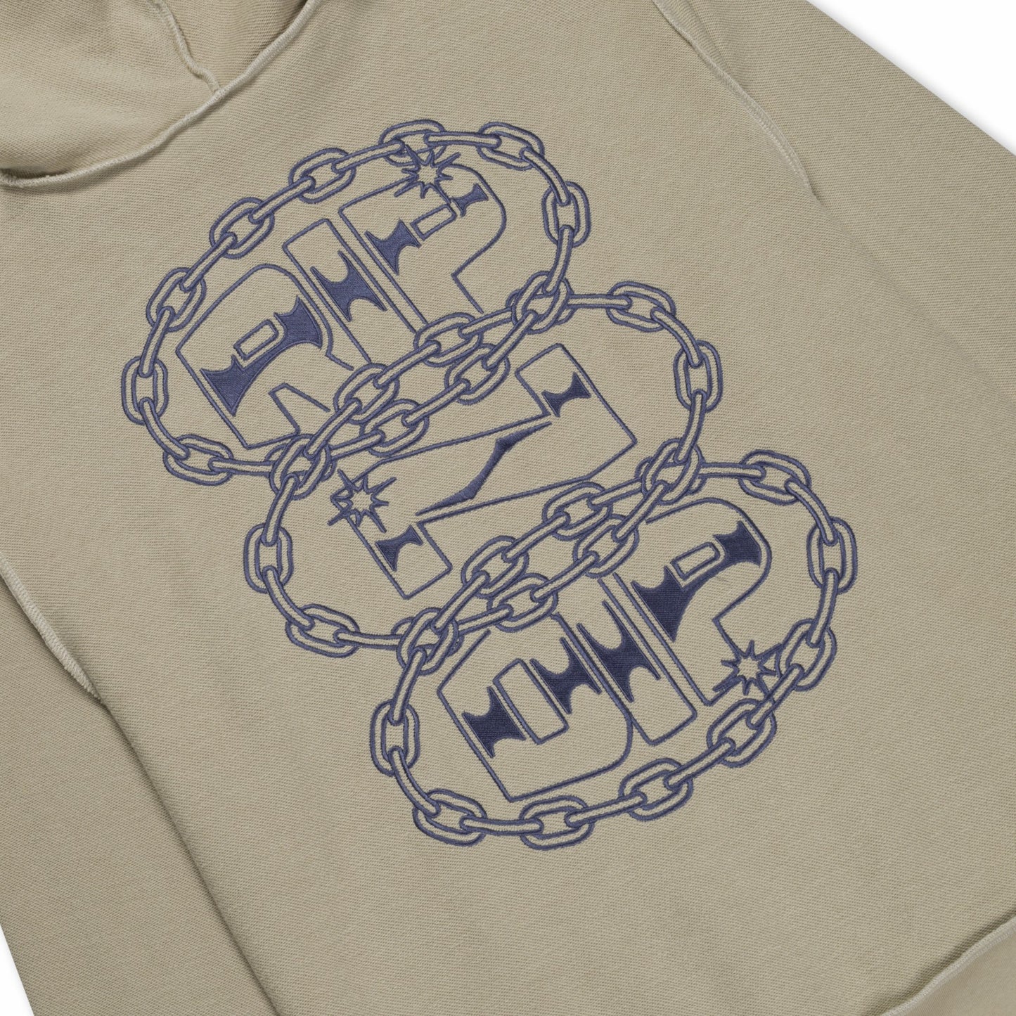 Linked Up Reverse Stitched Hoodie (Khaki) - Ripndip