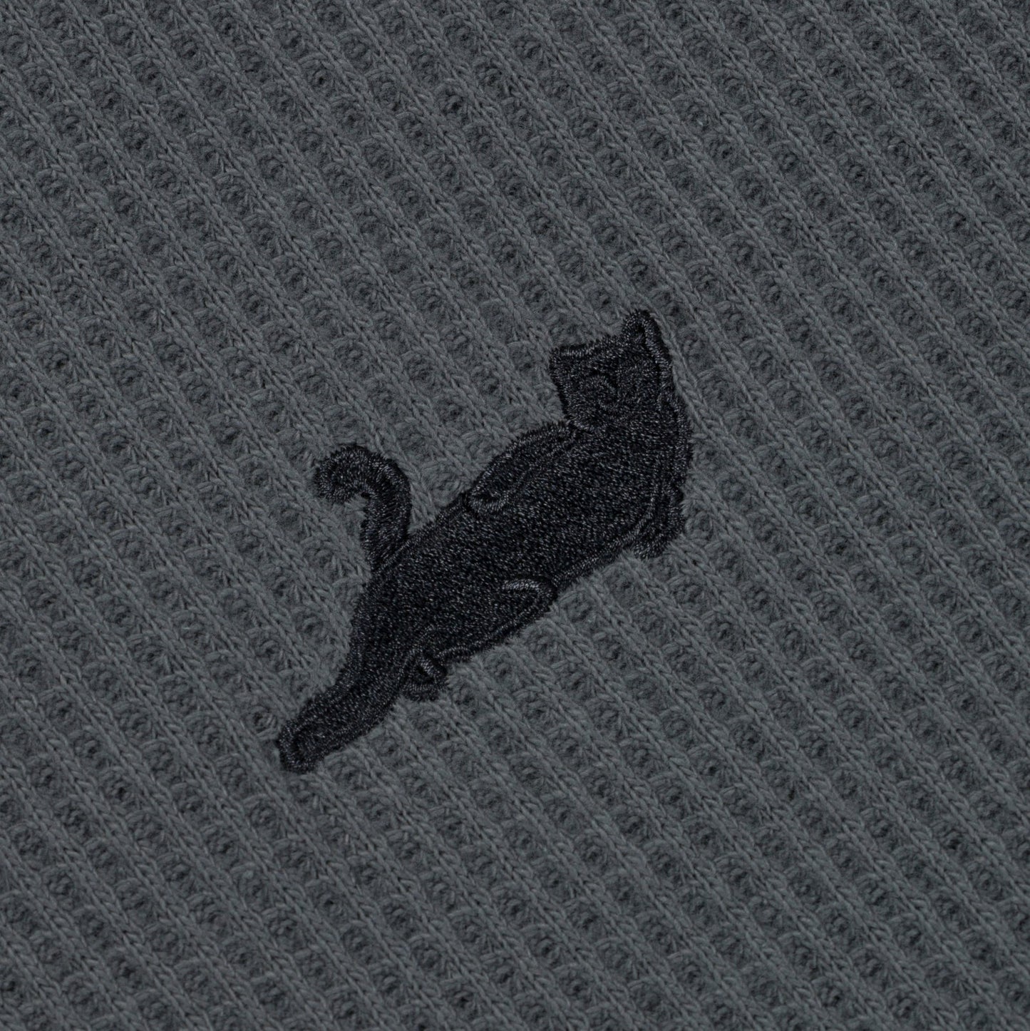Castanza Waffle Knit Zip Up Hoodie (Charcoal) - Ripndip