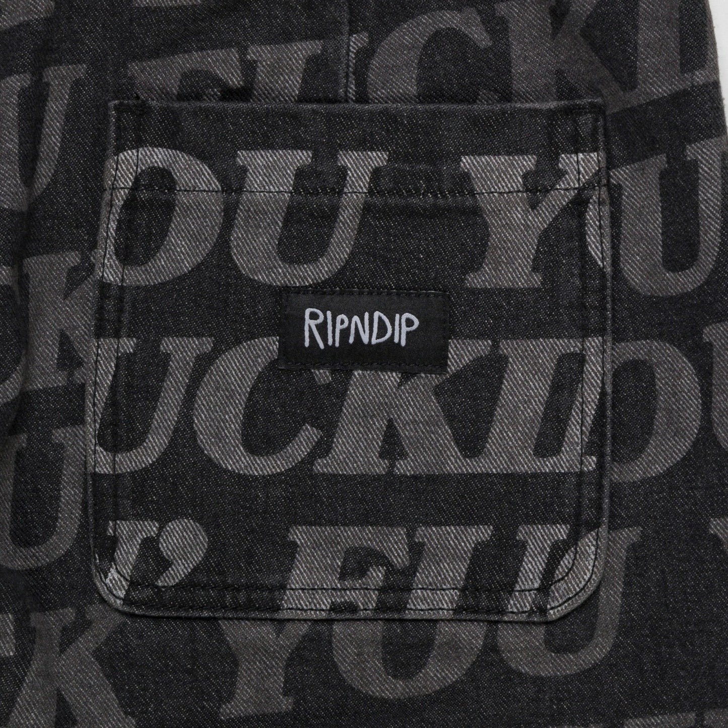 F.U.F.F. Washed Denim Pants (Black) - Ripndip