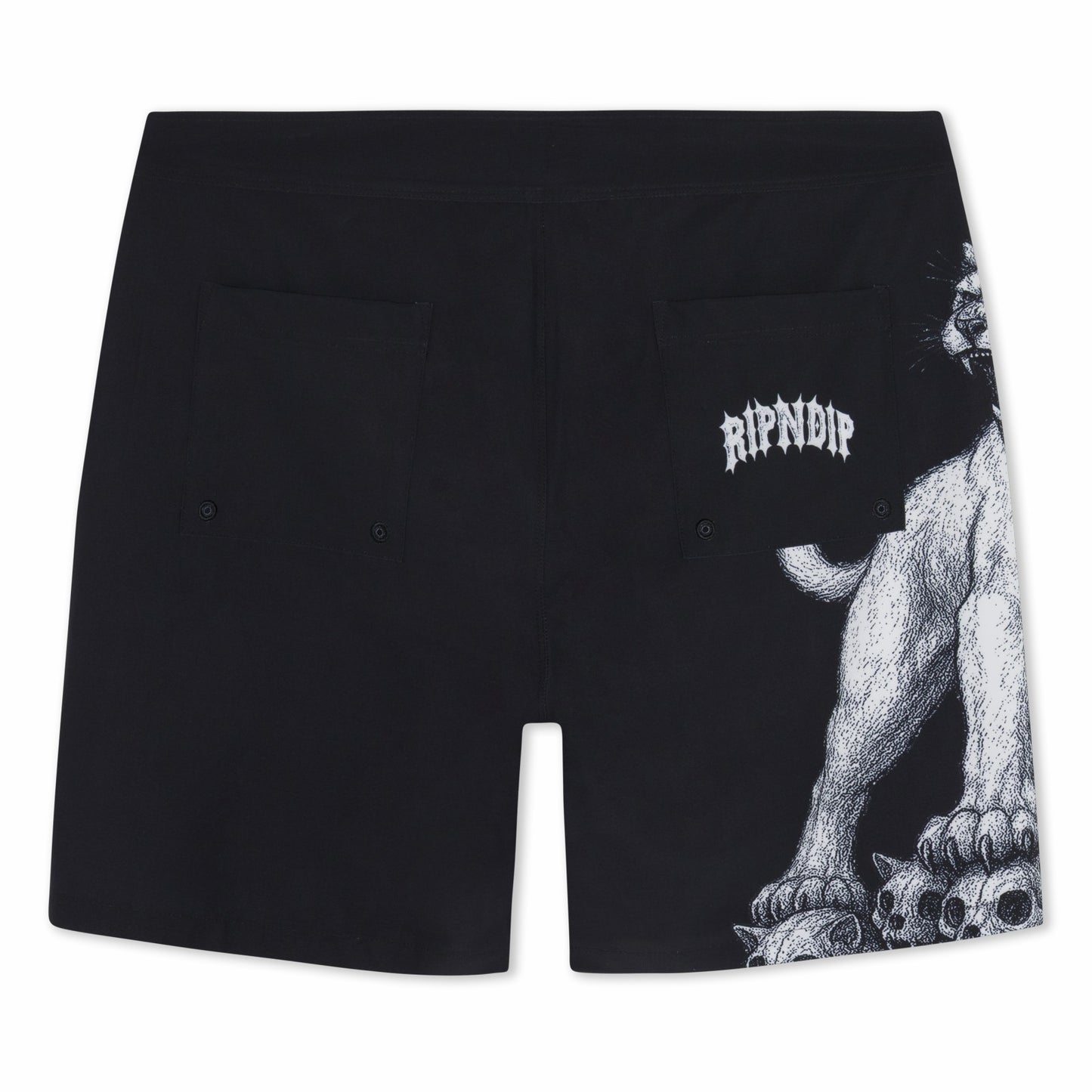 Wasteland Swim Shorts (Black) - Ripndip