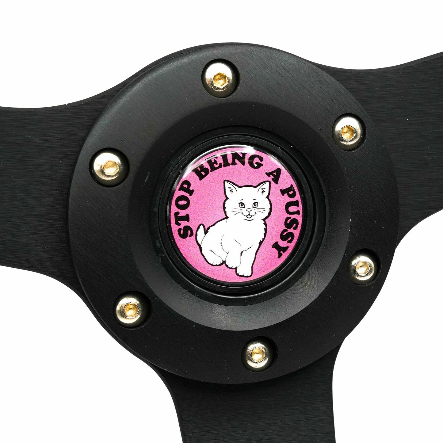 Ripndip x NRG Stop Being A Pussy Steering Wheel (Black / Pink) - Ripndip
