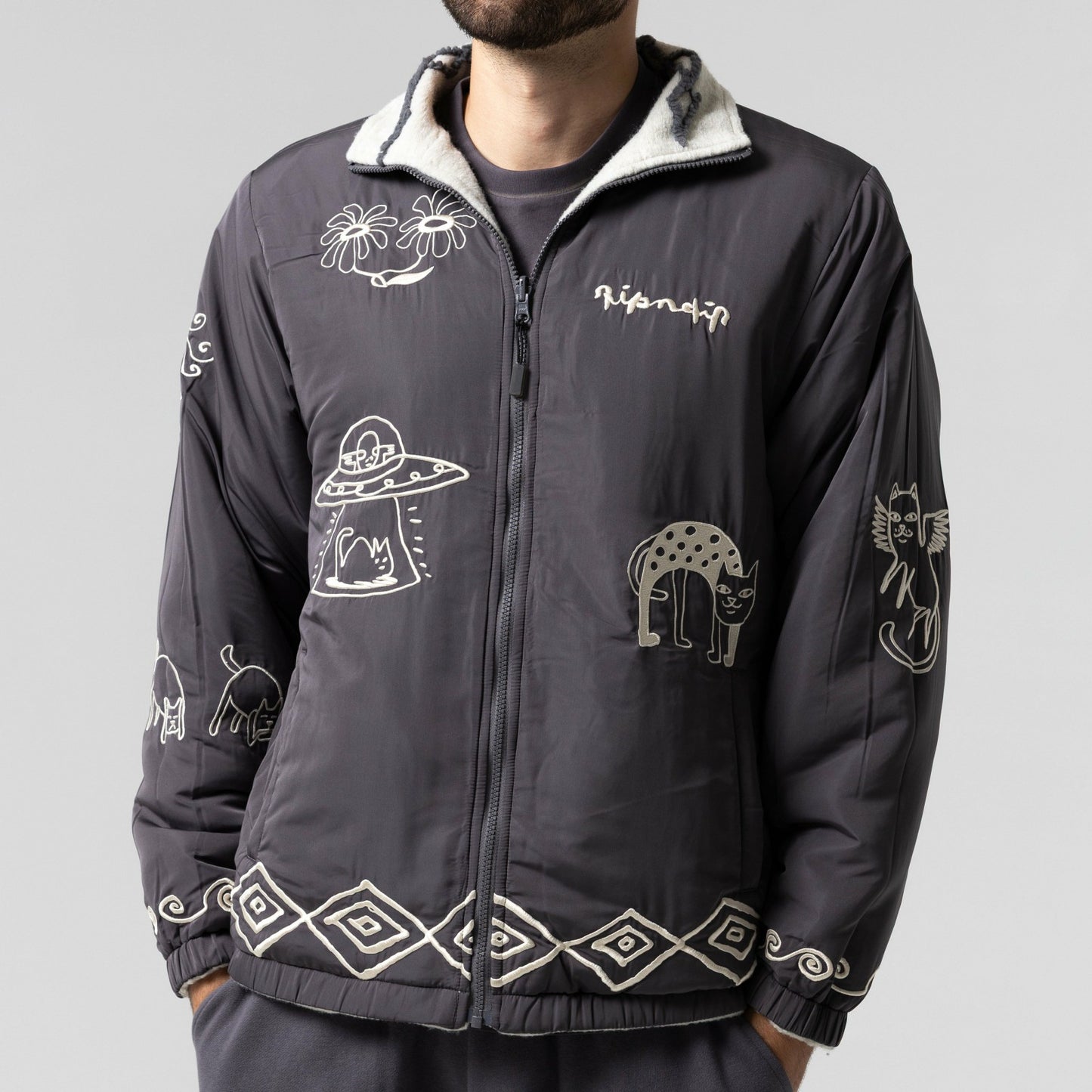 Blonded Reversible Jacket (Sand / Charcoal) - Ripndip
