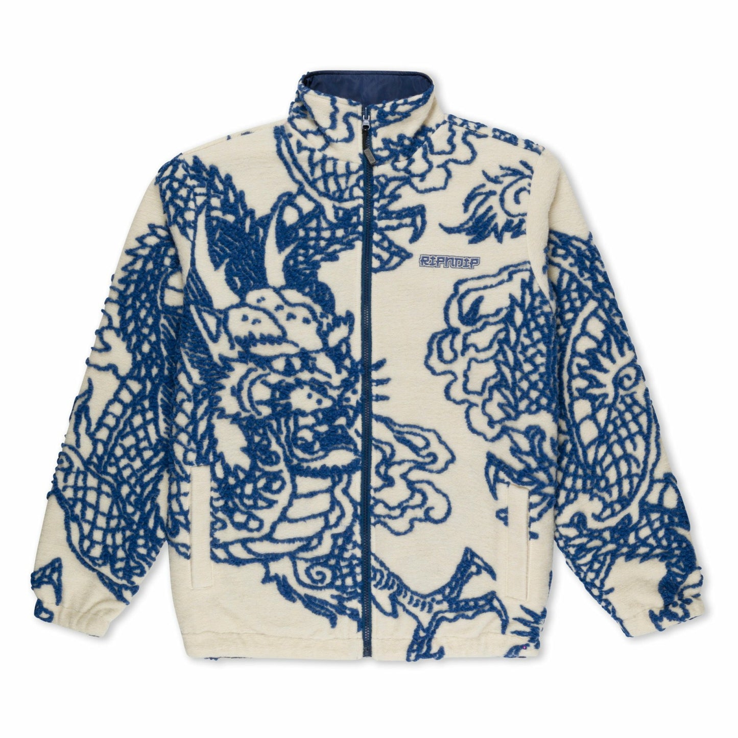 Haku Reversible Jacket (Off White/Navy) - Ripndip