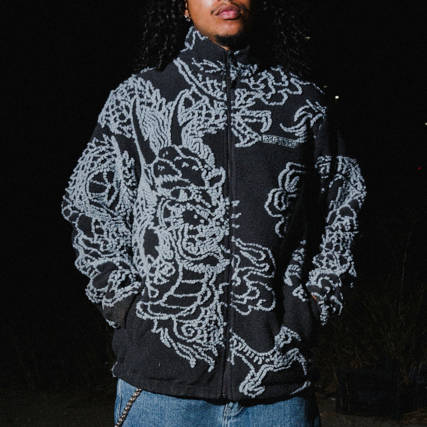 Haku Reversible Jacket (Black / Charcoal) - Ripndip