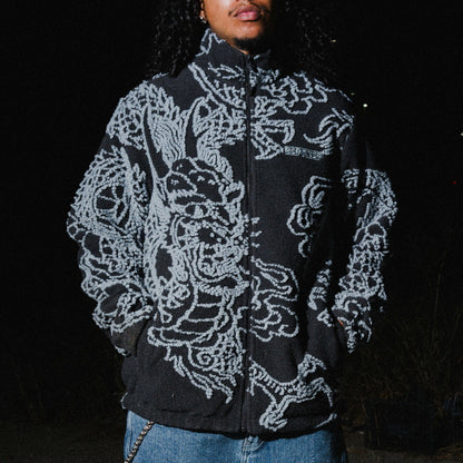 Haku Reversible Jacket (Black / Charcoal) - Ripndip