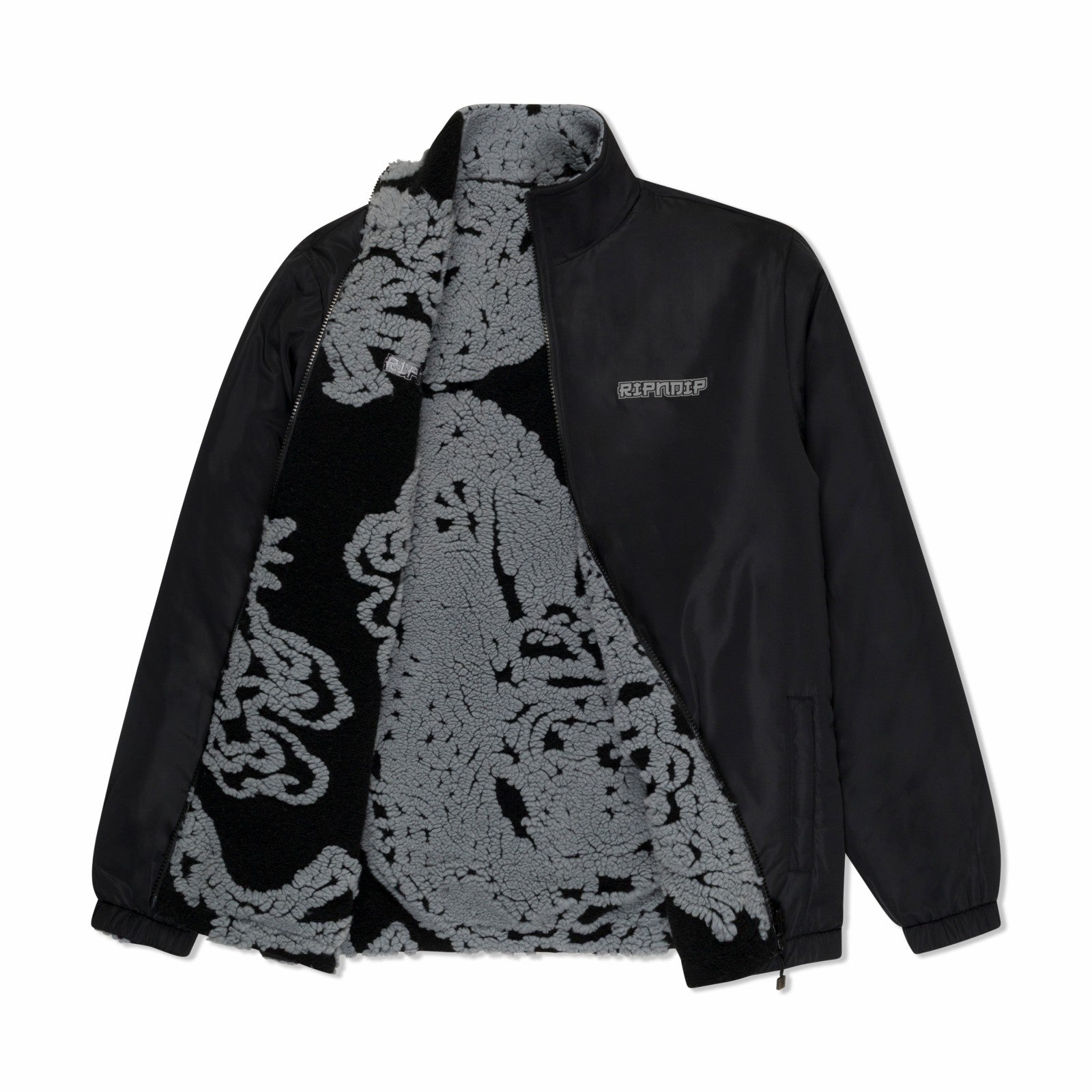 Haku Reversible Jacket (Black / Charcoal) - Ripndip