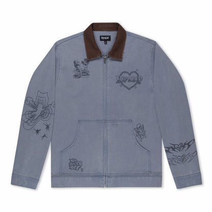 Westside Zip Up Work Jacket (Slate) - Ripndip
