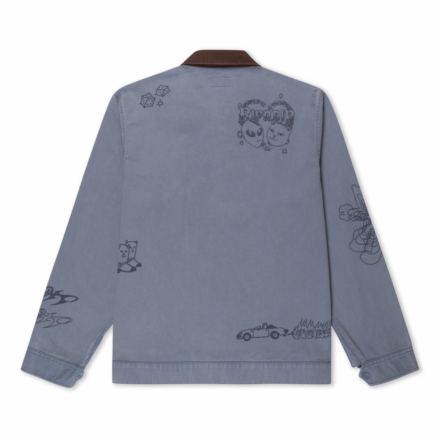 Westside Zip Up Work Jacket (Slate) - Ripndip