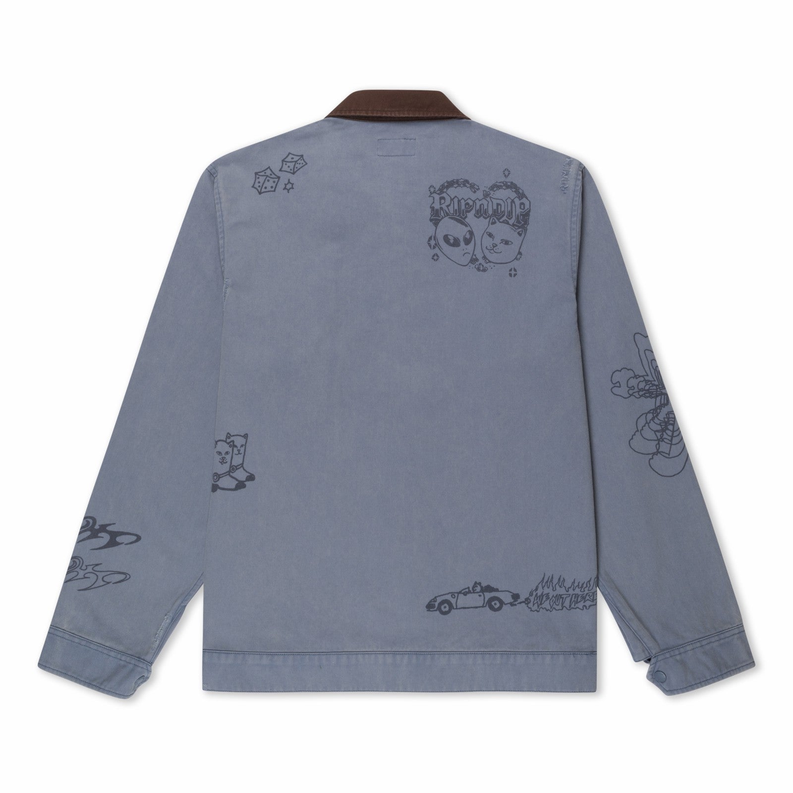 Westside Zip Up Work Jacket (Slate) - Ripndip