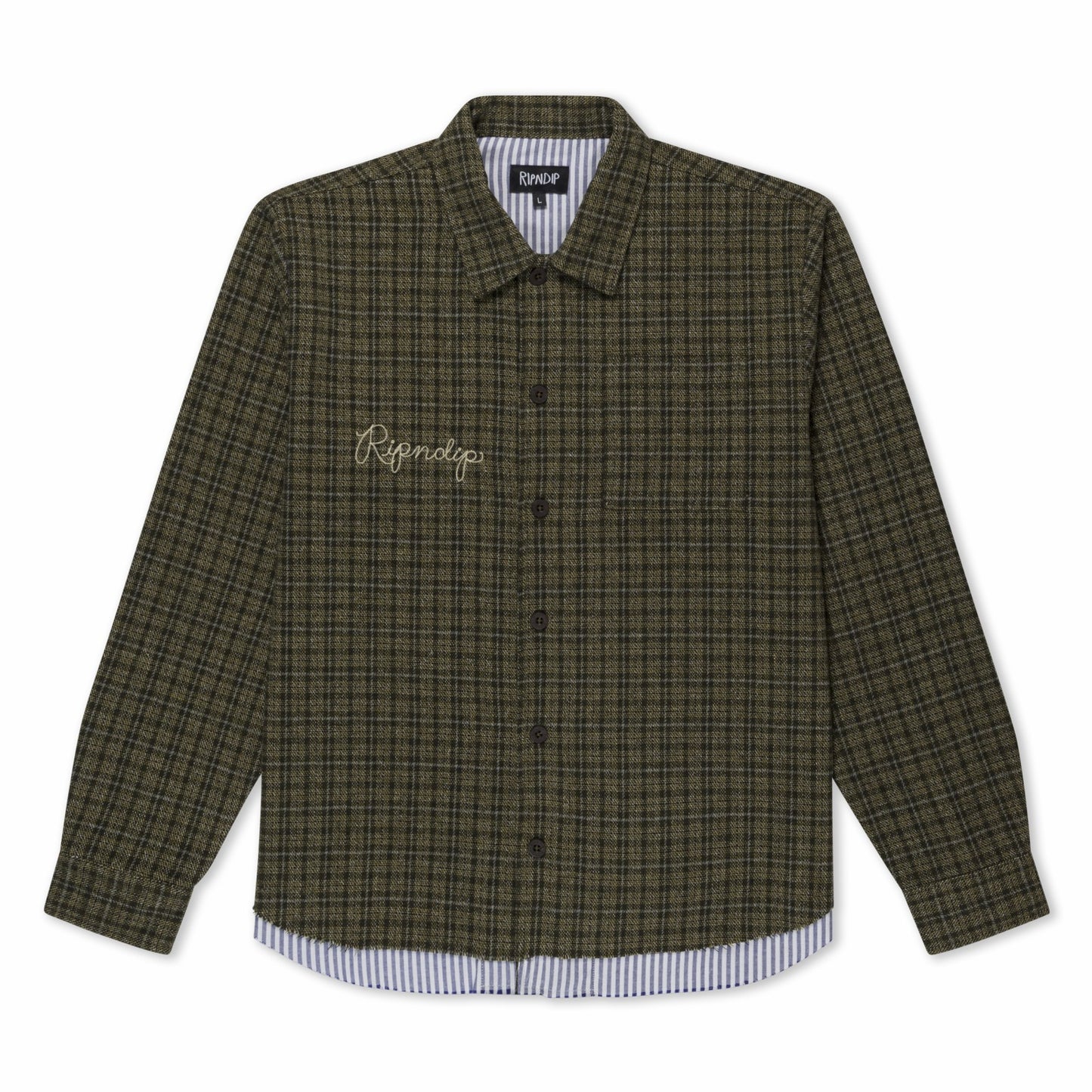 Where The Flowers Bloom Flannel Jacket (Olive) - Ripndip