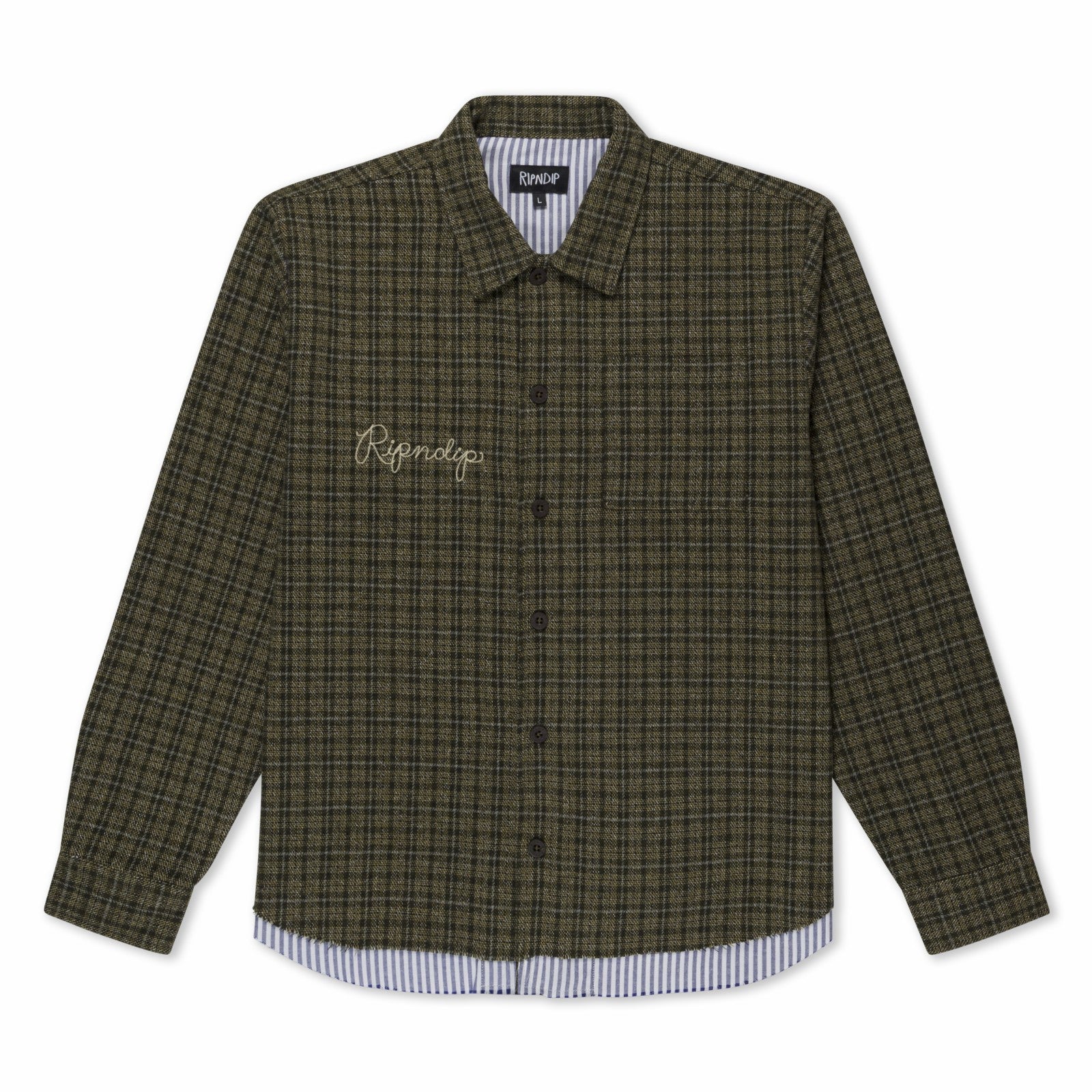 Where The Flowers Bloom Flannel Jacket (Olive) - Ripndip