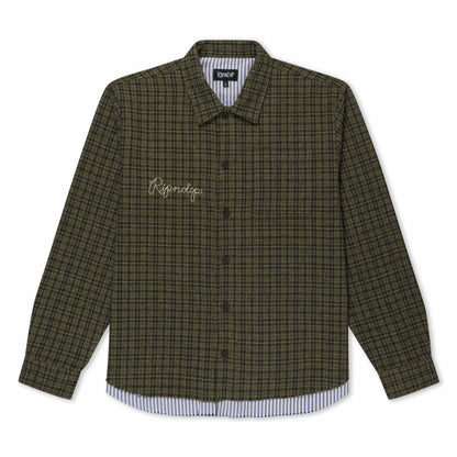 Where The Flowers Bloom Flannel Jacket (Olive) - Ripndip