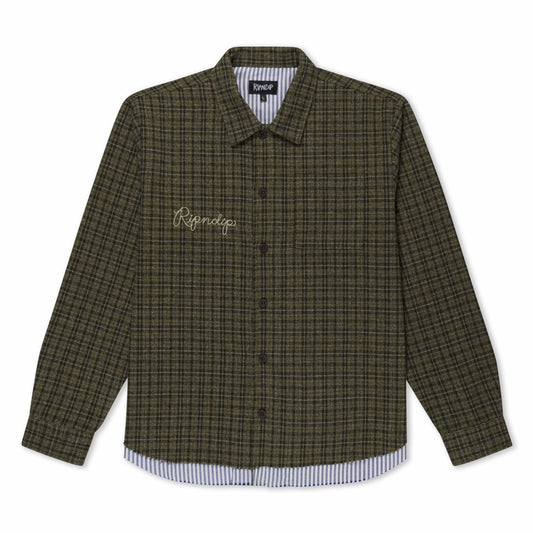 Where The Flowers Bloom Flannel Jacket (Olive) - Ripndip