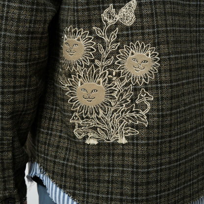 Where The Flowers Bloom Flannel Jacket (Olive) - Ripndip