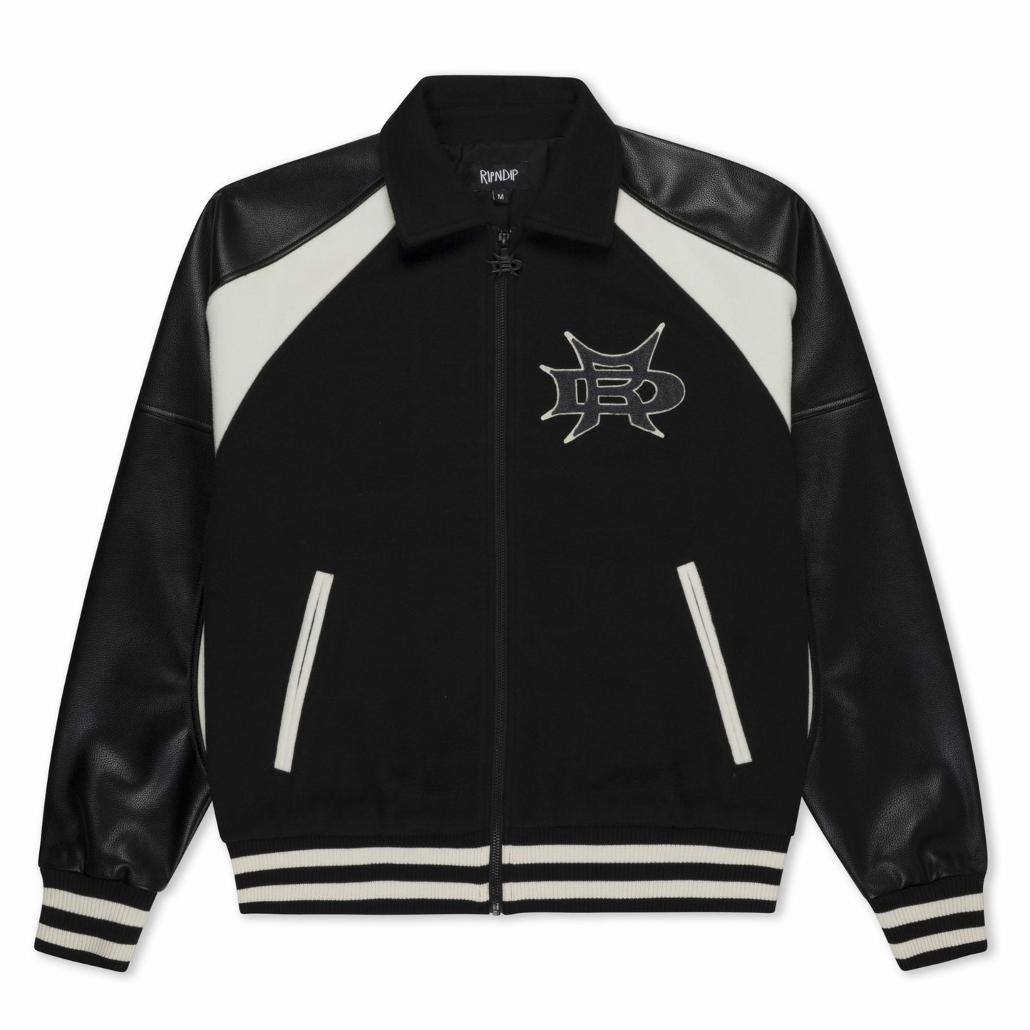 Luther Leather Jacket (Black / Sand) - Ripndip