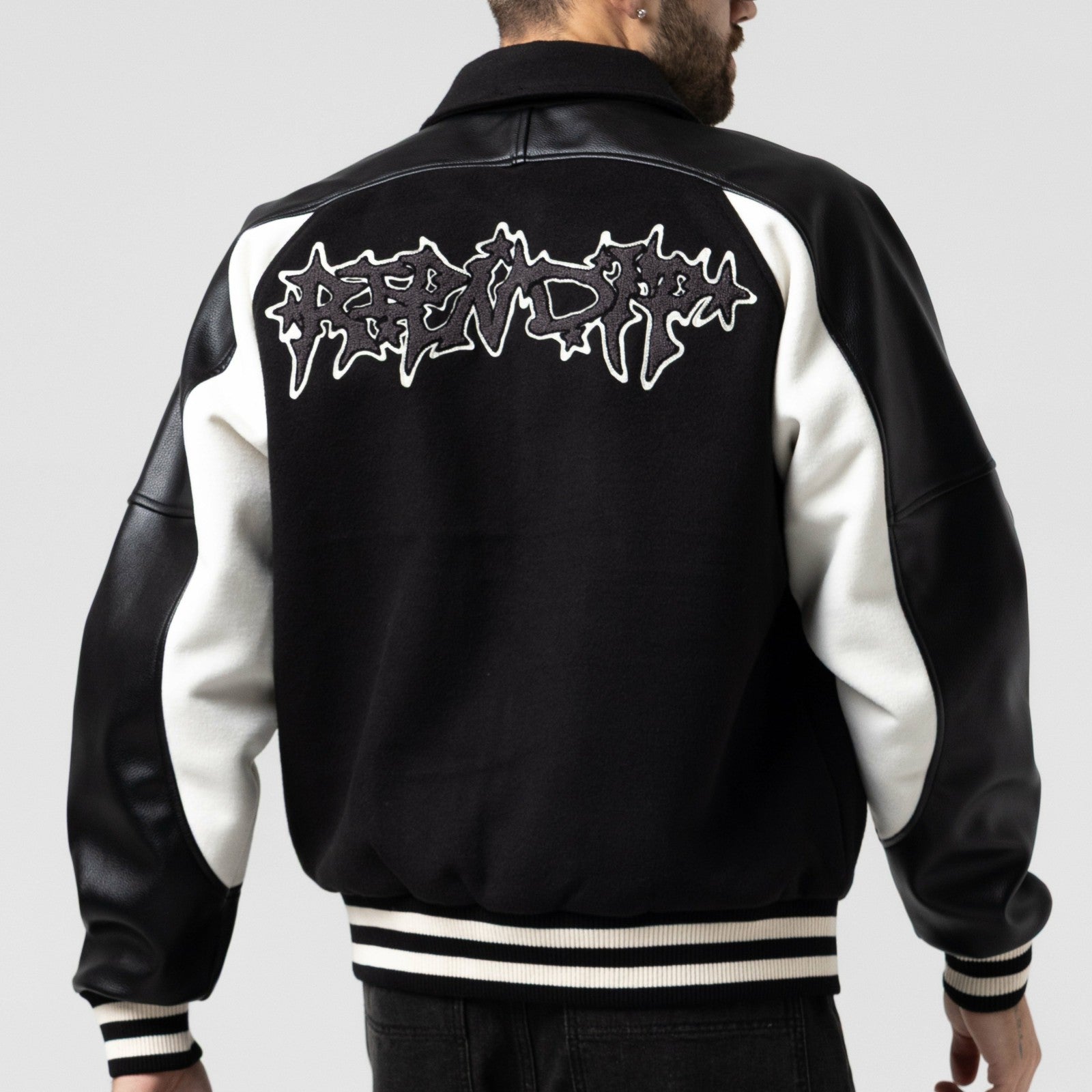 Luther Leather Jacket (Black / Sand) - Ripndip
