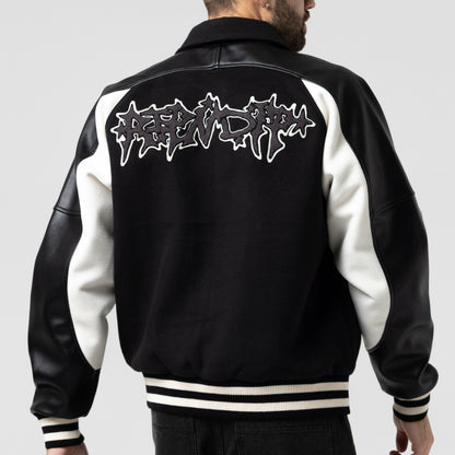 Luther Leather Jacket (Black / Sand) - Ripndip