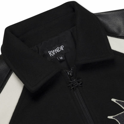 Luther Leather Jacket (Black / Sand) - Ripndip