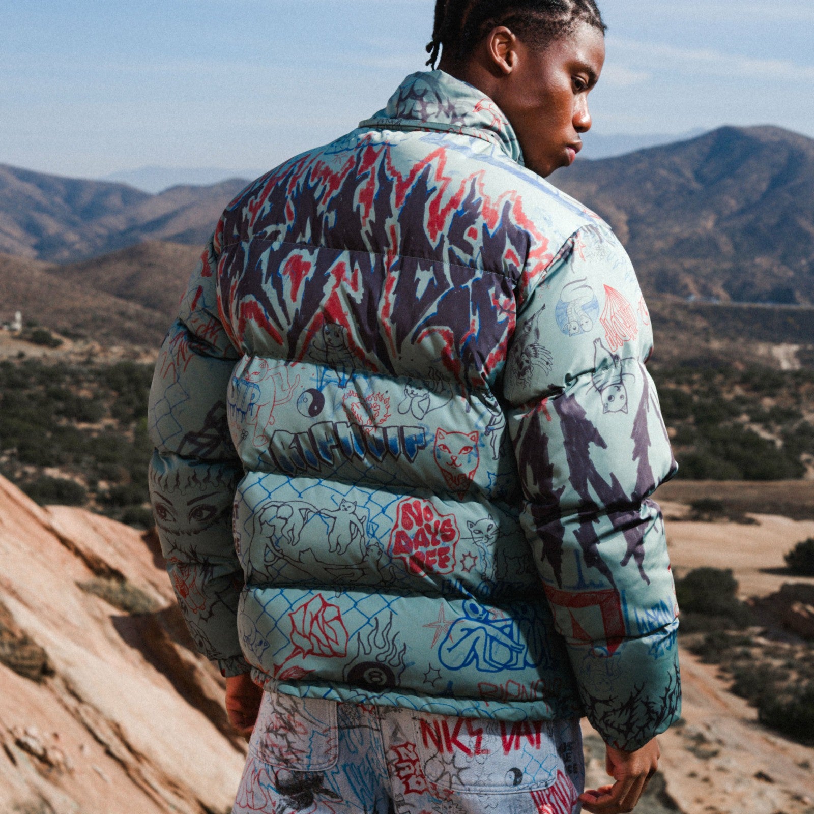 Marker Puffer Jacket (Olive) - Ripndip