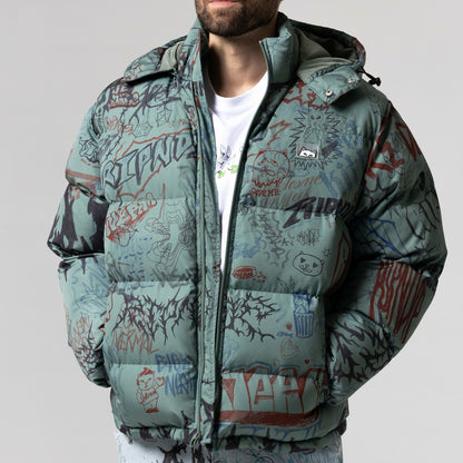 Marker Puffer Jacket (Olive) - Ripndip