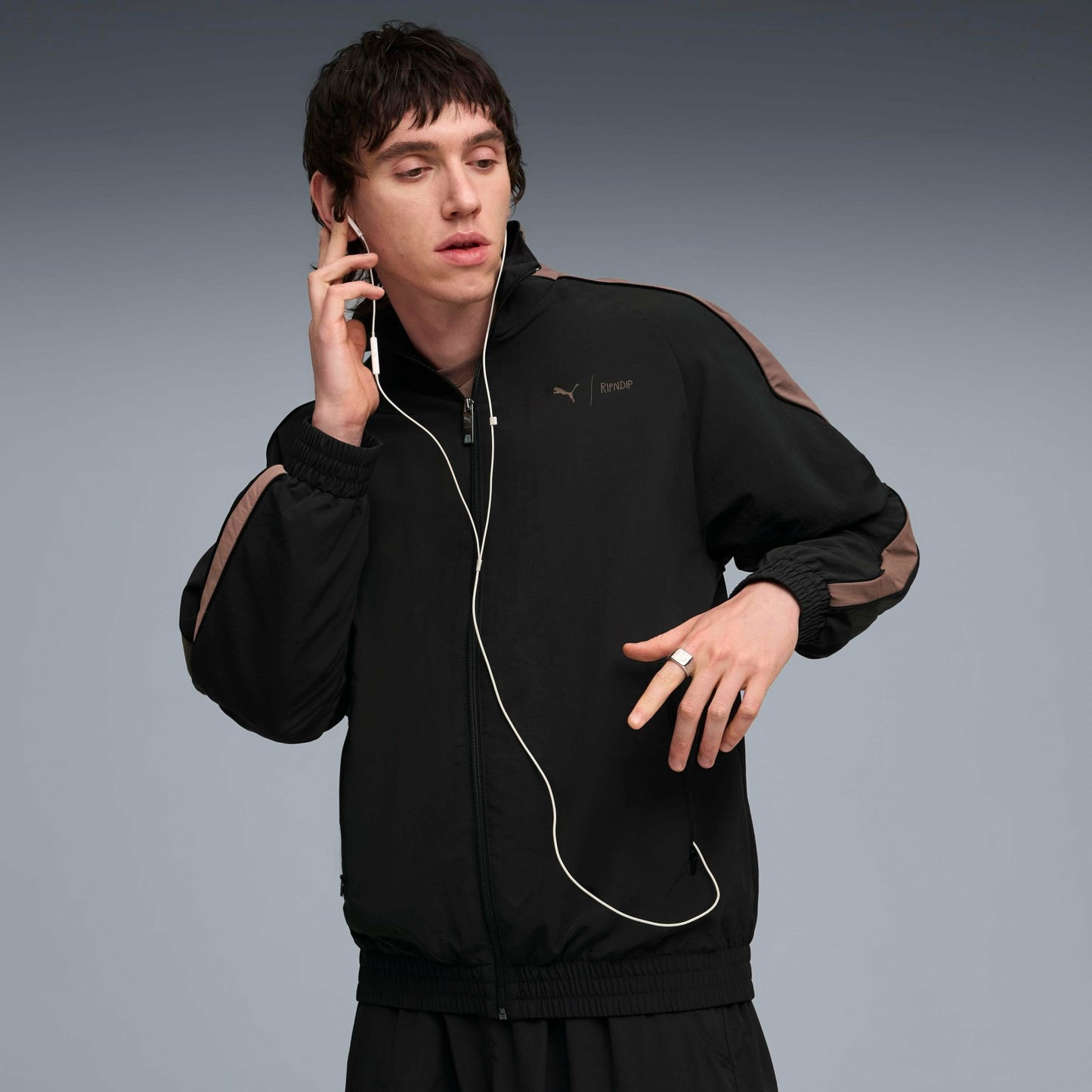 PUMA X RIPNDIP T7 Oversized Track Jacket (Puma Black) - Ripndip