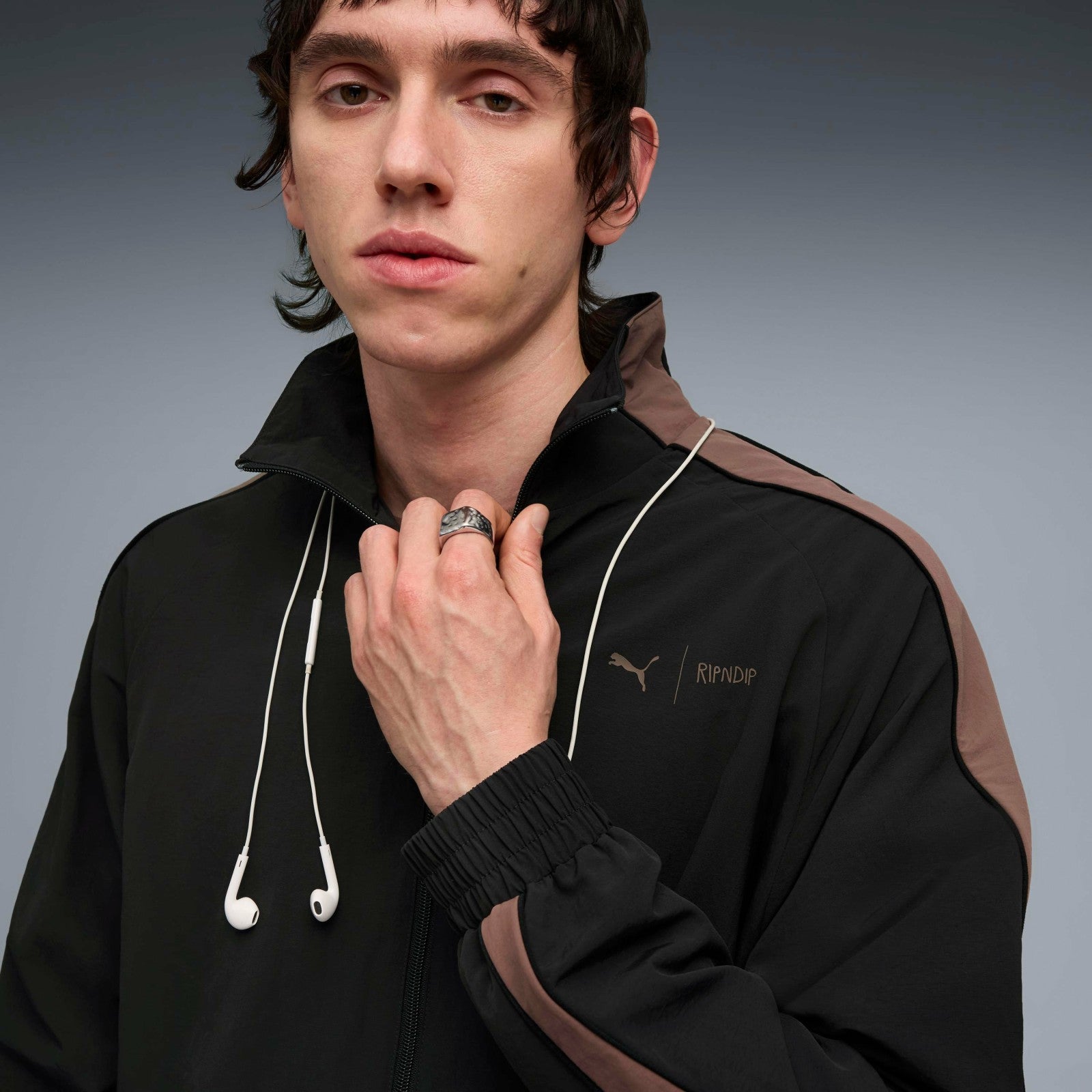 PUMA X RIPNDIP T7 Oversized Track Jacket (Puma Black) - Ripndip