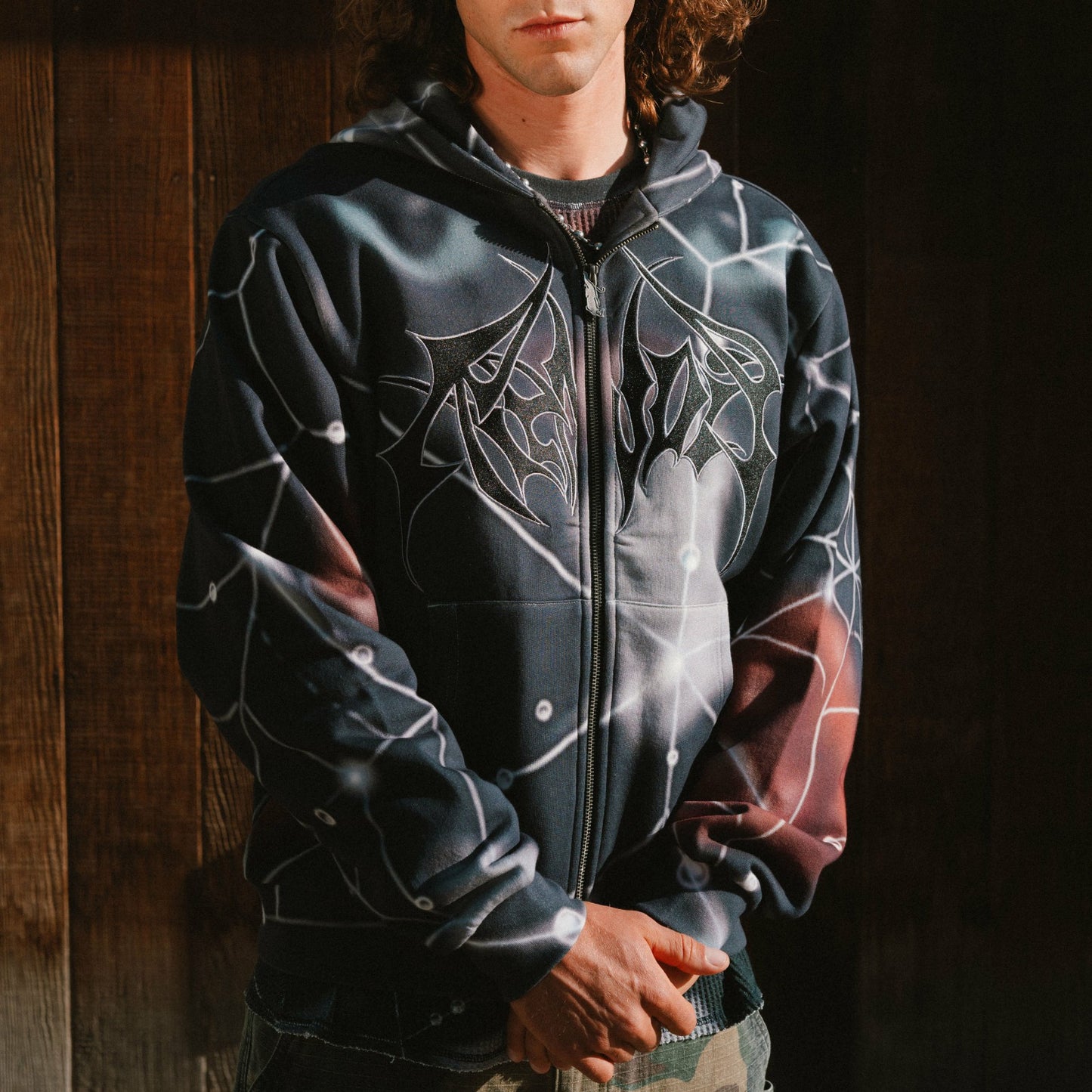 Redemption Zip Up Hoodie (Black Multi) - Ripndip