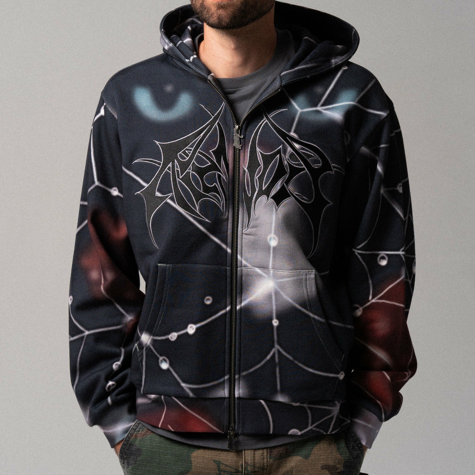Redemption Zip Up Hoodie (Black Multi) - Ripndip