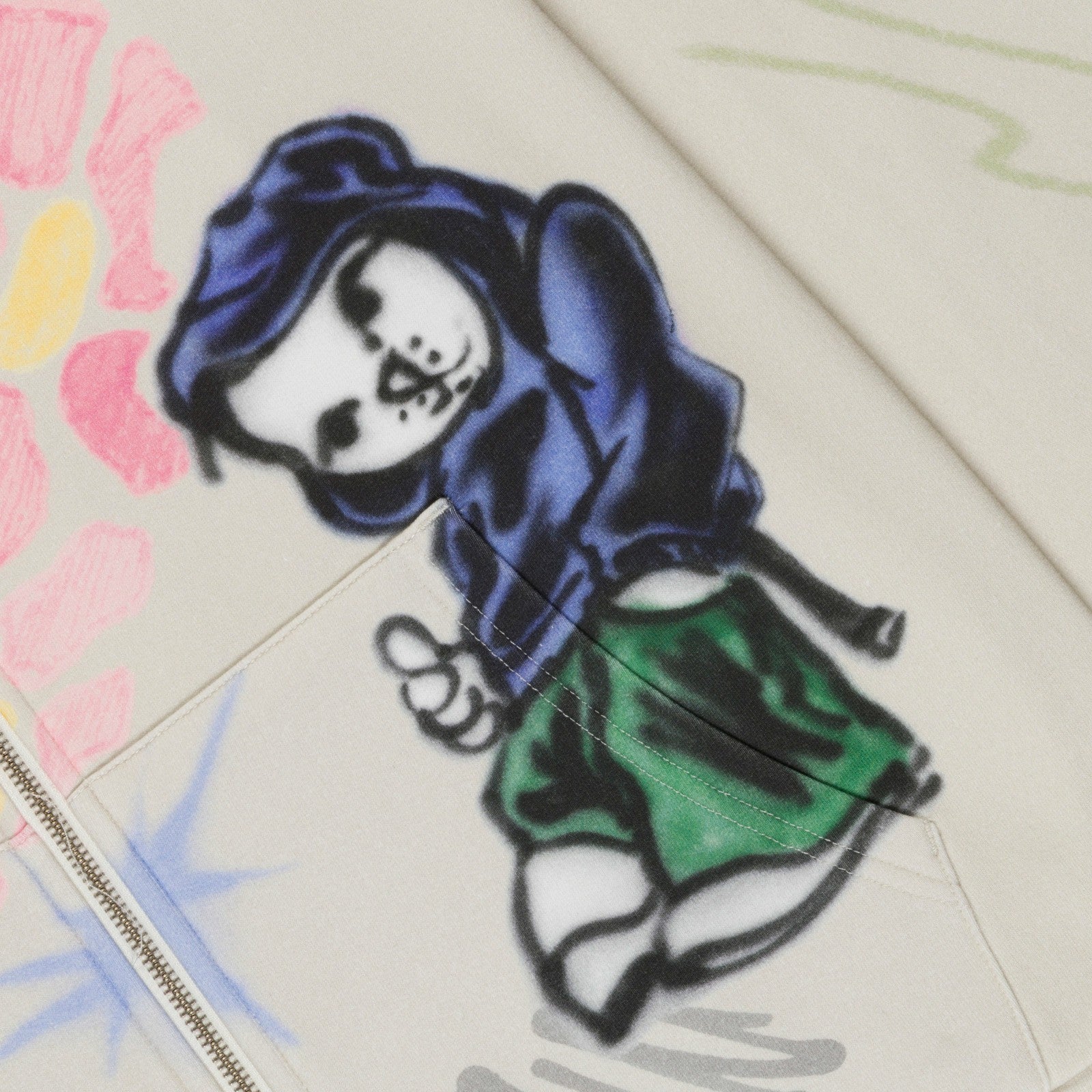 Goosebumps Zip Hoodie (Bone) - Ripndip