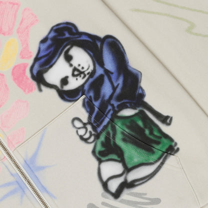 Goosebumps Zip Hoodie (Bone) - Ripndip