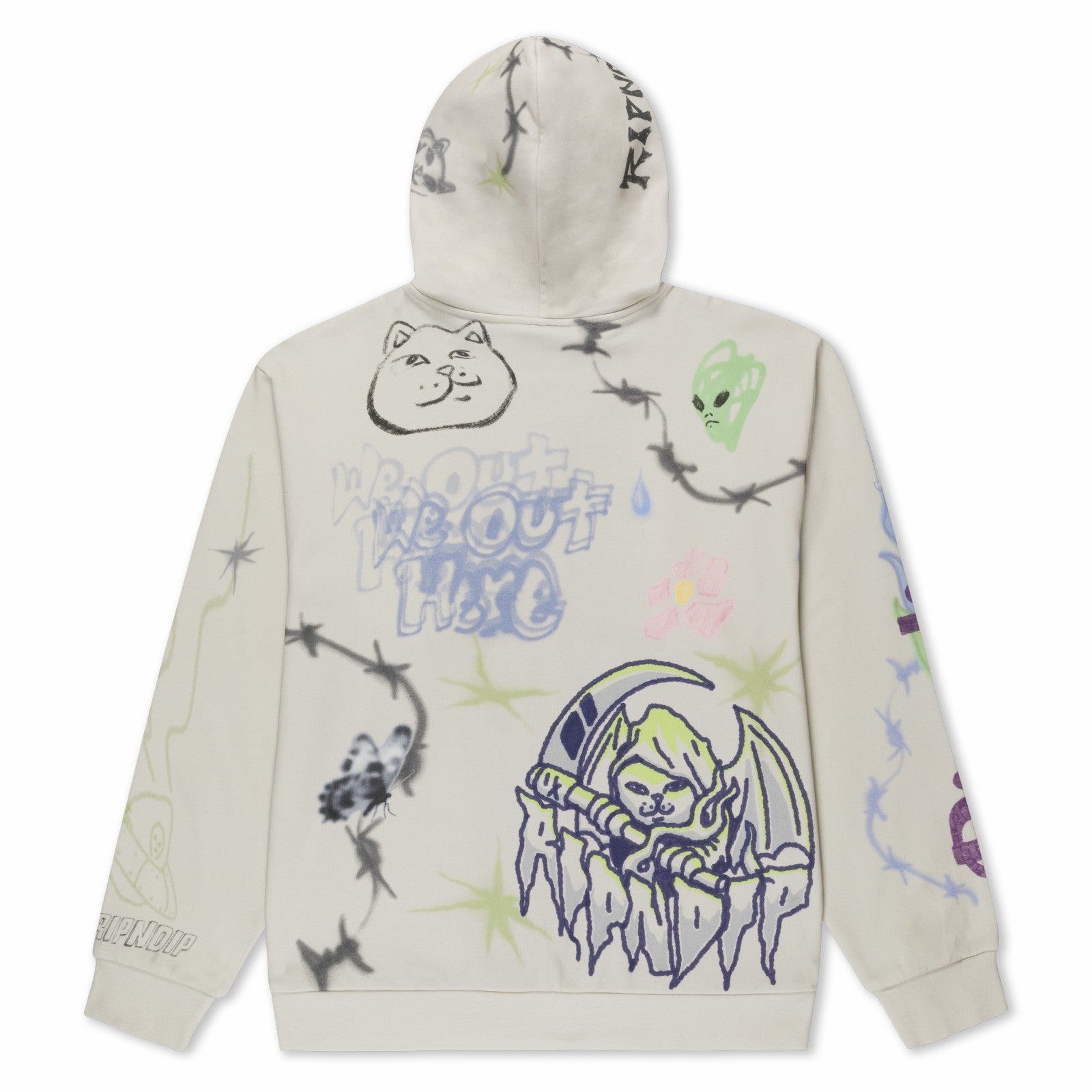 Goosebumps Zip Hoodie (Bone) - Ripndip