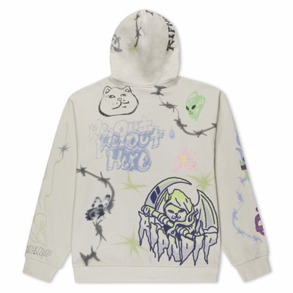 Goosebumps Zip Hoodie (Bone) - Ripndip
