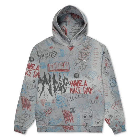 Marker Hoodie (Sage Grey Vintage Wash) - Ripndip