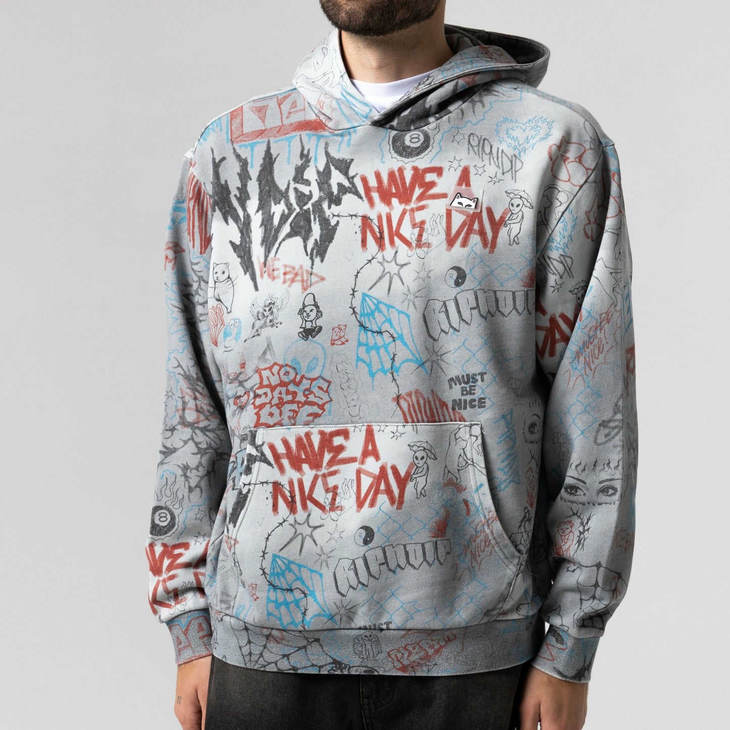 Marker Hoodie (Sage Grey Vintage Wash) - Ripndip