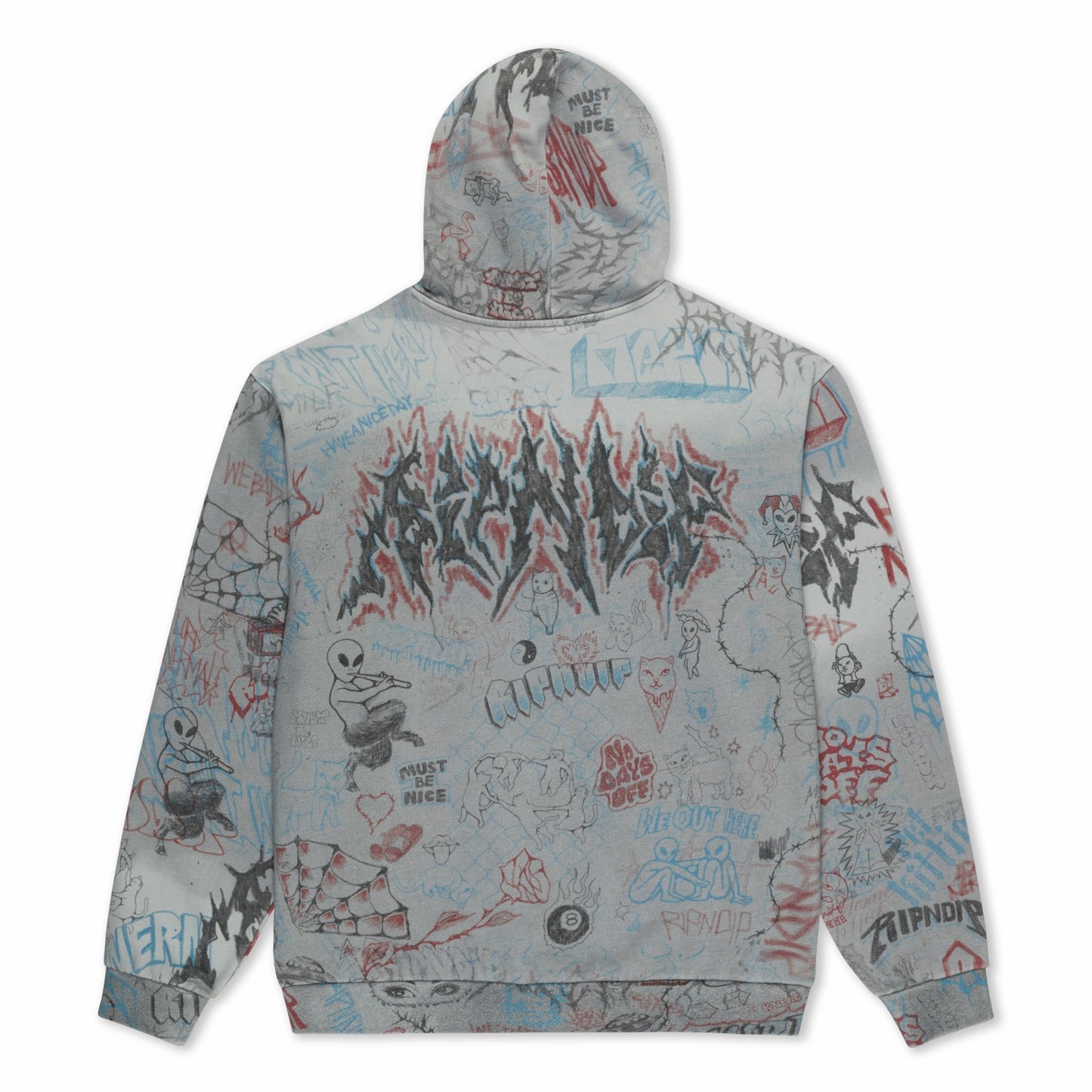 Marker Hoodie (Sage Grey Vintage Wash) - Ripndip