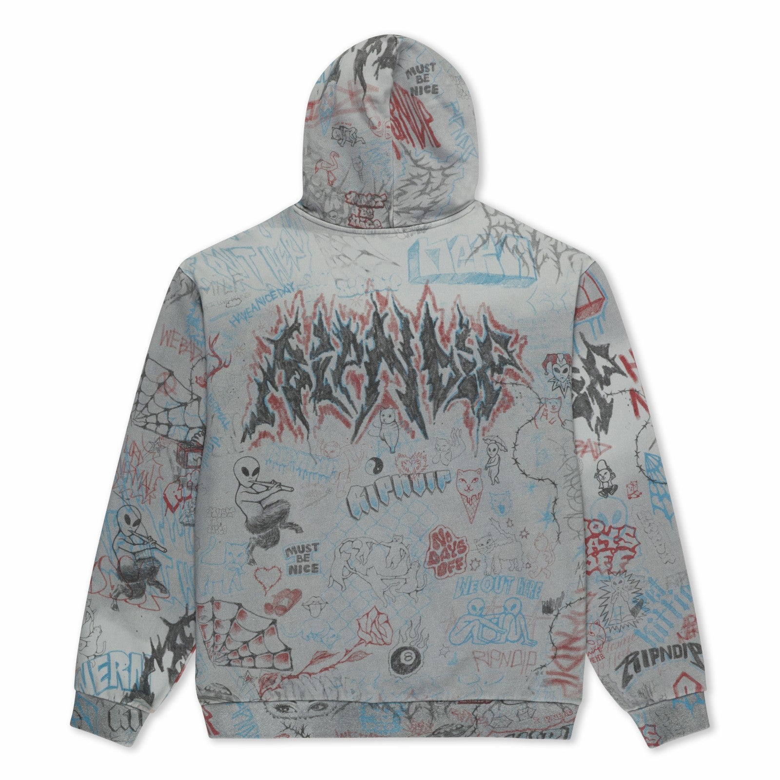 Marker Hoodie (Sage Grey Vintage Wash) - Ripndip