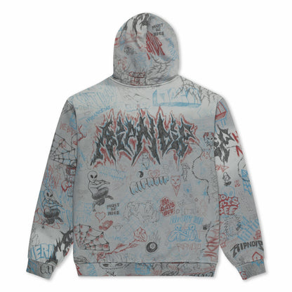 Marker Hoodie (Sage Grey Vintage Wash) - Ripndip