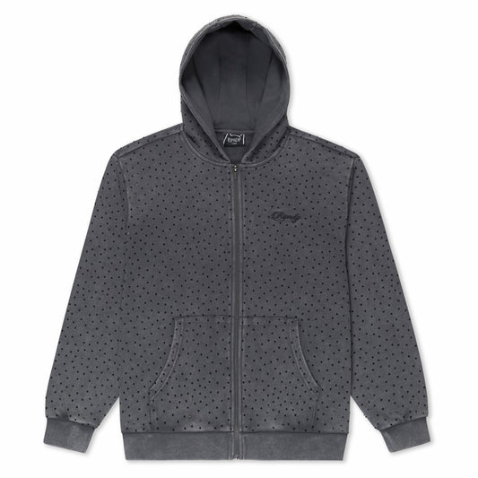 RIPNGEMS Zip Up Hoodie (Charcoal Wash) - Ripndip