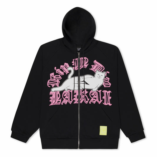 Lakai + Ripndip Zip Up Hoodie (Black) - Ripndip