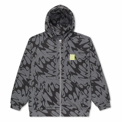 Lakai + Ripndip Flame Zip Up Hoodie (Gray) - Ripndip