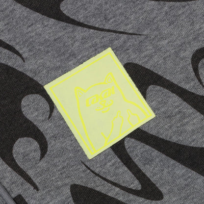 Lakai + Ripndip Flame Zip Up Hoodie (Gray) - Ripndip