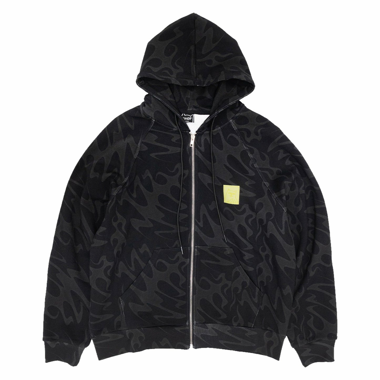 Lakai X Ripndip Flame Zip Up Hoodie (Dark Gray) - Ripndip