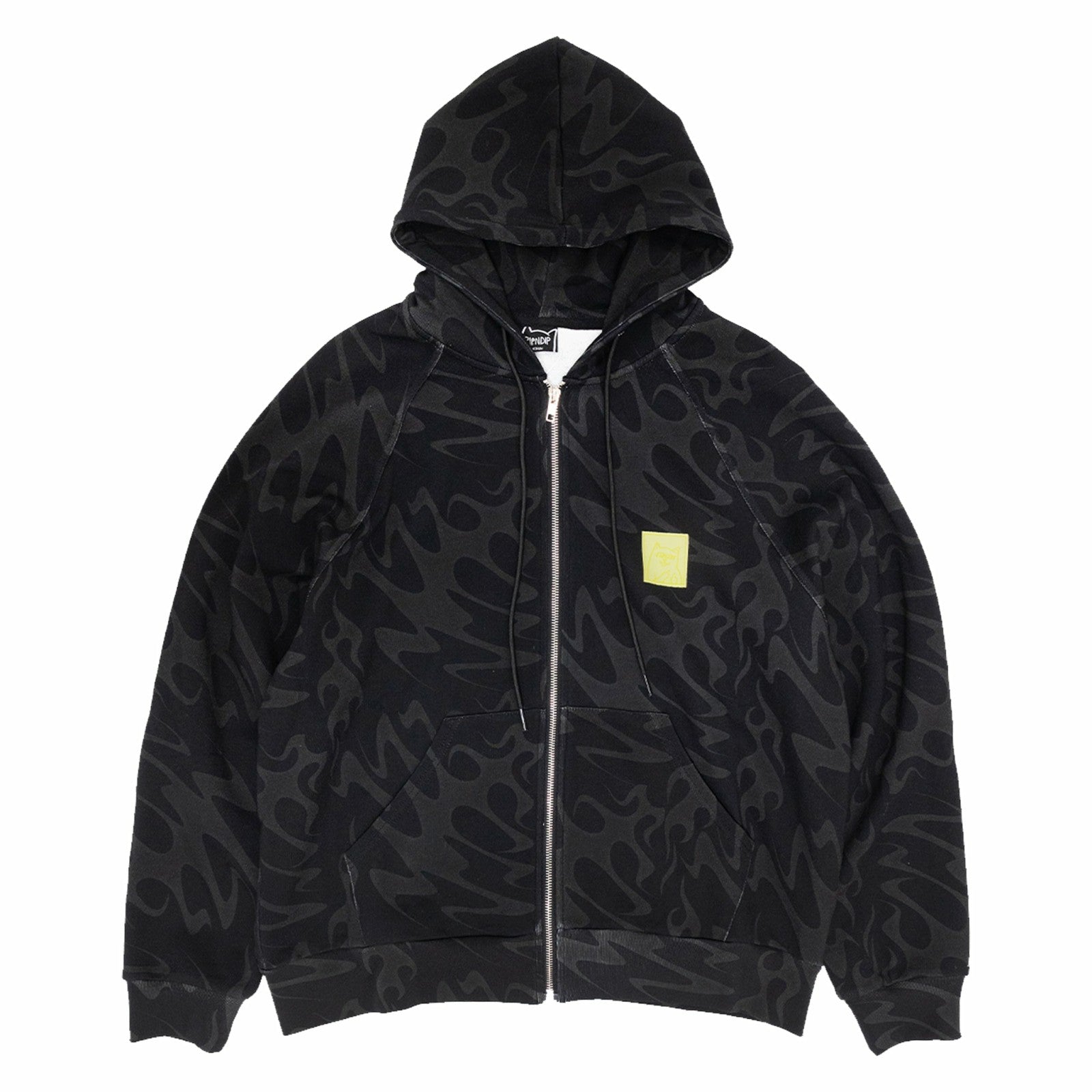 Lakai X Ripndip Flame Zip Up Hoodie (Dark Gray) - Ripndip