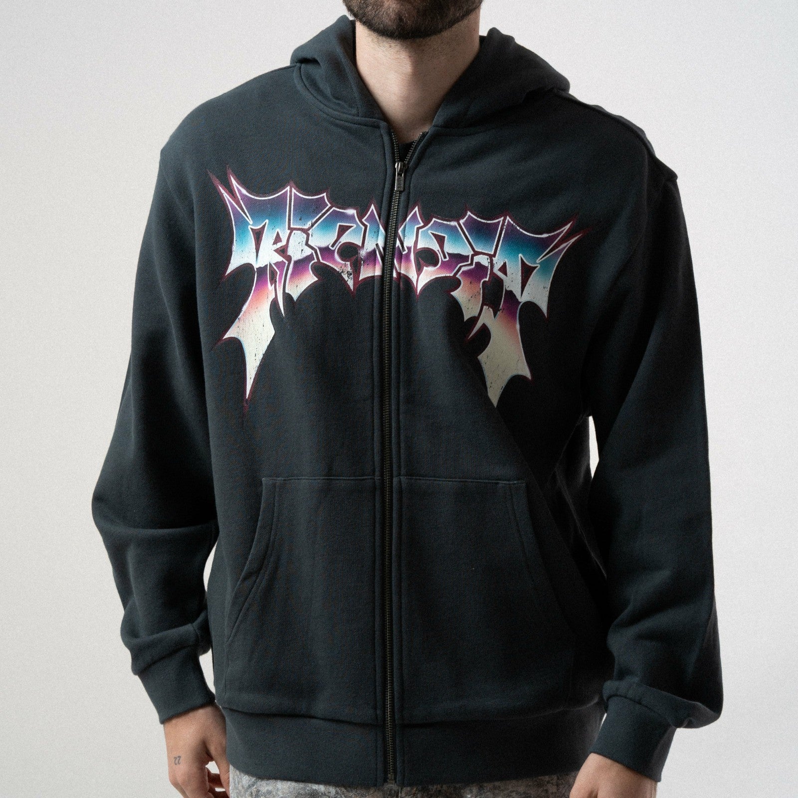 Noid Zip Hoodie (Dark Charcoal) - Ripndip
