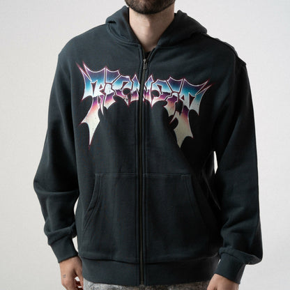 Noid Zip Hoodie (Dark Charcoal) - Ripndip