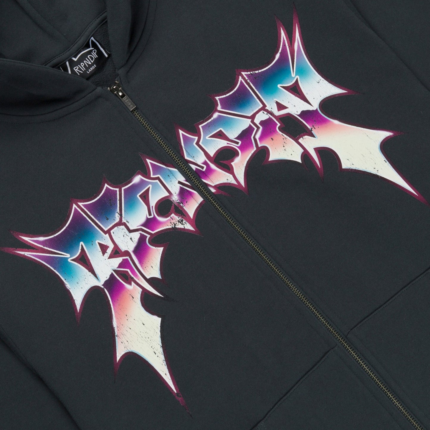 Noid Zip Hoodie (Dark Charcoal) - Ripndip