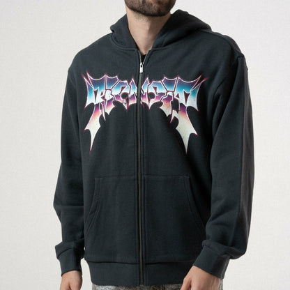 Noid Zip Hoodie (Dark Charcoal) - Ripndip
