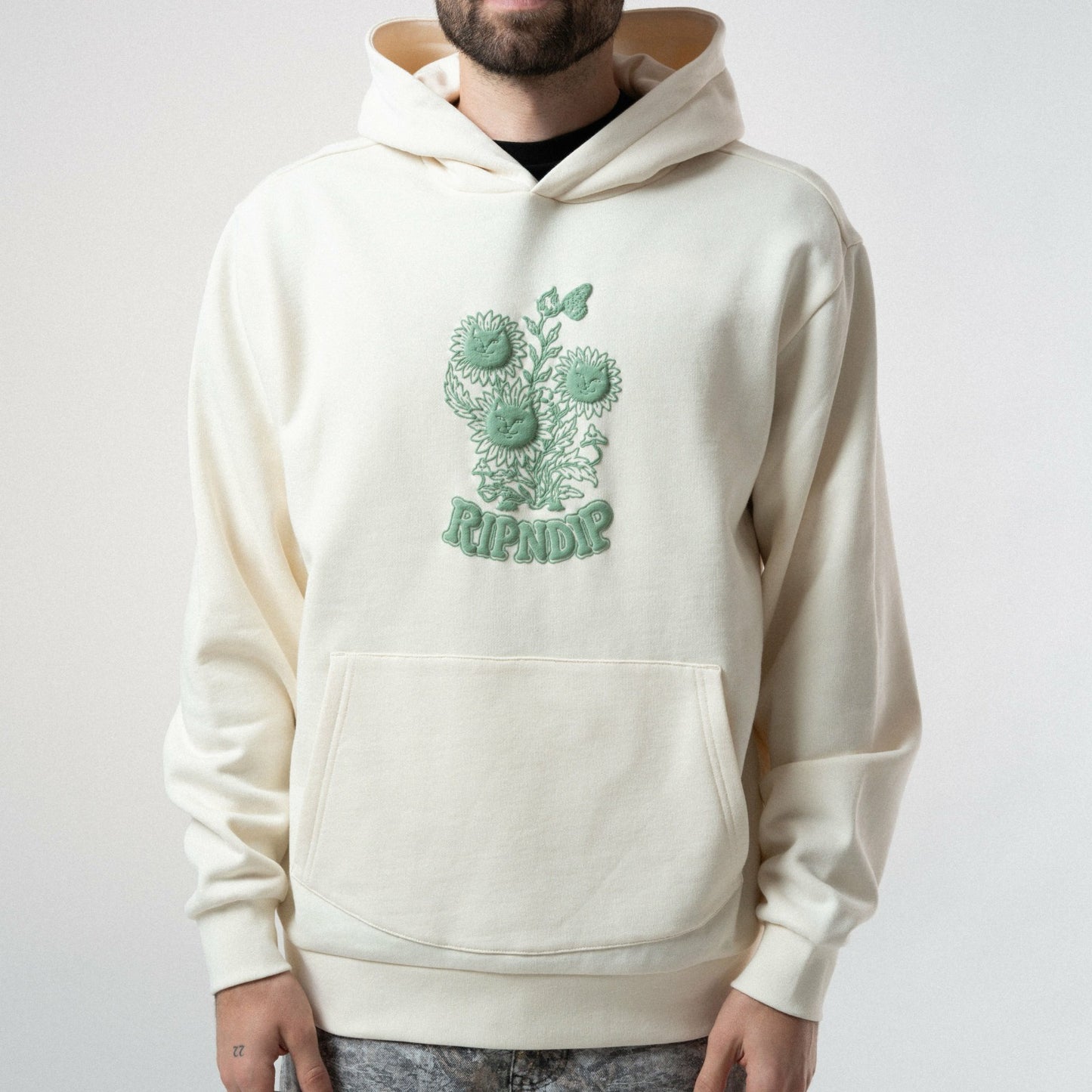 Where The Flowers Bloom Hoodie (Bone) - Ripndip