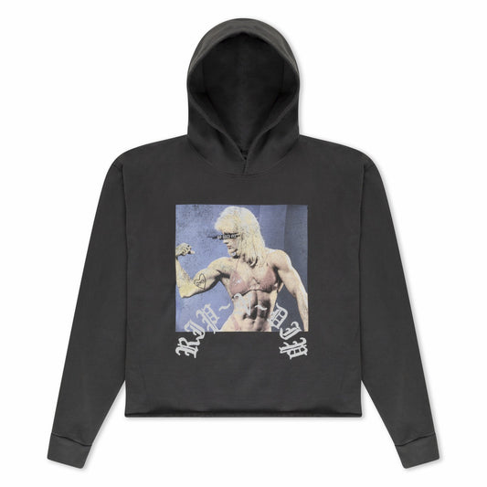 Protein Boxy Cropped 500GSM Hoodie (Gunmetal) - Ripndip
