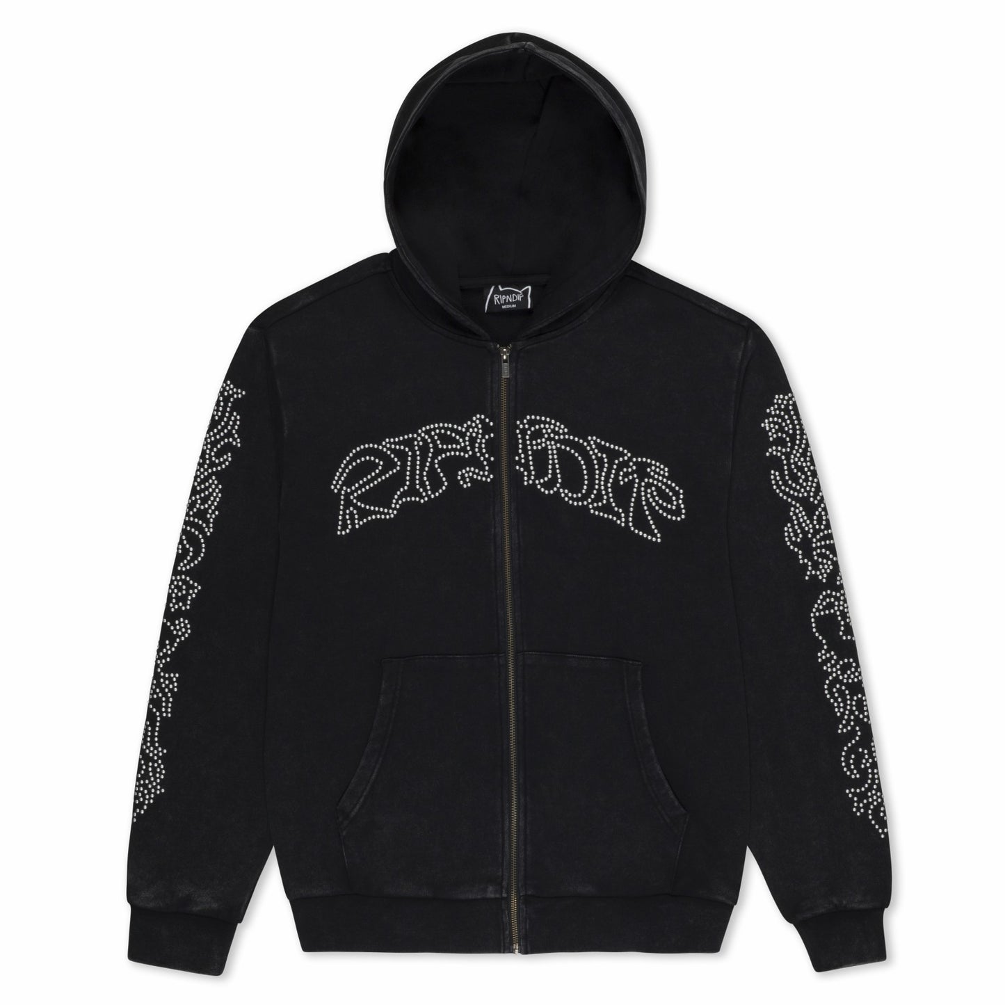 Pretty Flacko Zip Hoodie (Black Vintage Wash) - Ripndip